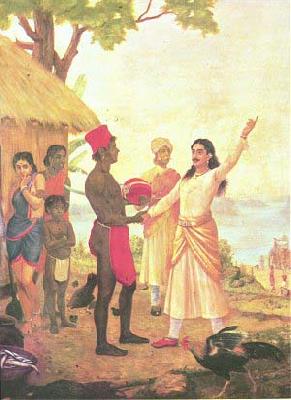 Raja Ravi Varma Bhishma Pledge oil painting picture